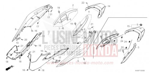 HOUSSE DE CARROSSERIE/POIGNEE ARRIERE NSS125ADM de 2021